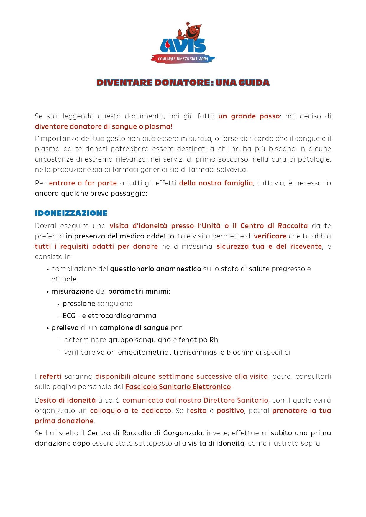 DONA FACILE: le nuove guide informative per donatori periodici e aspiranti donatori